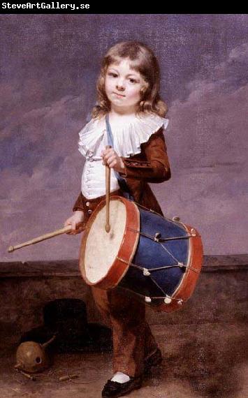 Martin  Drolling Portrait of the Artist-s Son as a Drummer